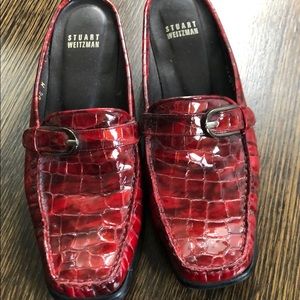 Stuart weirzman crocodile loafers